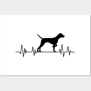 pointer Heartbeat dog Heartbeat pointer Silhouette Posters and Art